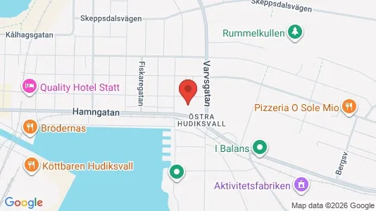 Apartments for rent i Hudiksvall - kort over placeringen