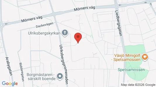Apartments for rent i Växjö - kort over placeringen