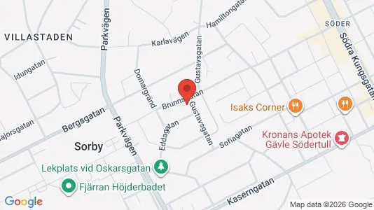 Apartments for rent i Gävle - kort over placeringen