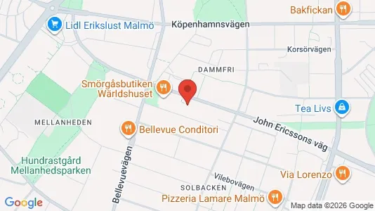 Apartments for rent i Malmö City - kort over placeringen