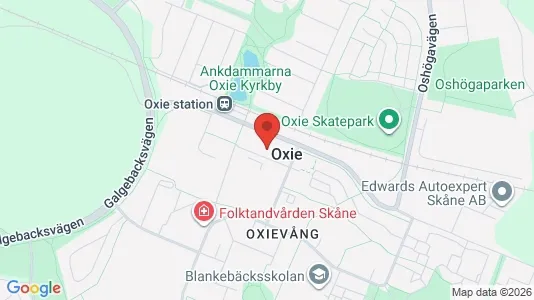 Apartments for rent i Oxie - kort over placeringen