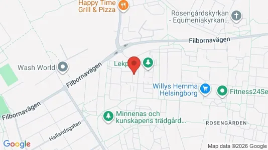 Apartments for rent i Helsingborg - kort over placeringen
