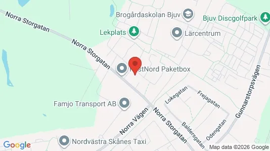 Apartments for rent i Bjuv - kort over placeringen