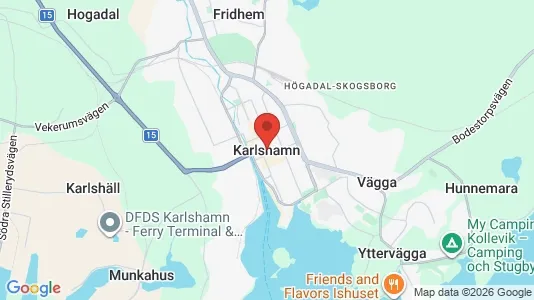Apartments for rent i Karlshamn - kort over placeringen