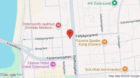Apartments for rent i Östersund - kort over placeringen
