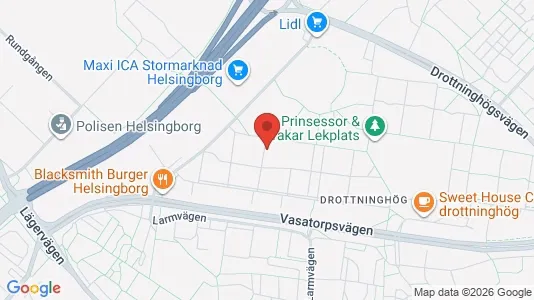 Apartments for rent i Helsingborg - kort over placeringen