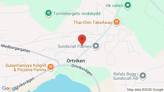 Apartments for rent i Sundsvall - kort over placeringen
