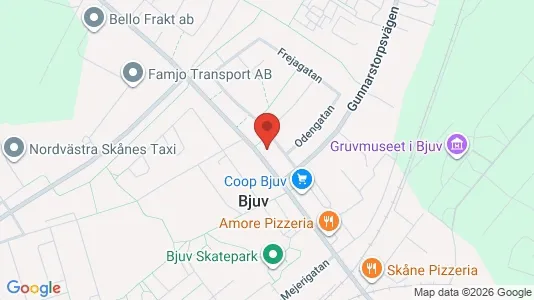 Apartments for rent i Bjuv - kort over placeringen