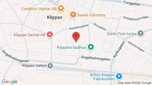Apartments for rent i Klippan - kort over placeringen