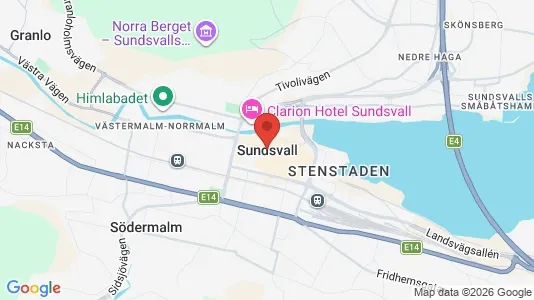 Apartments for rent i Sundsvall - kort over placeringen
