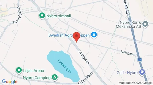 Apartments for rent i Nybro - kort over placeringen