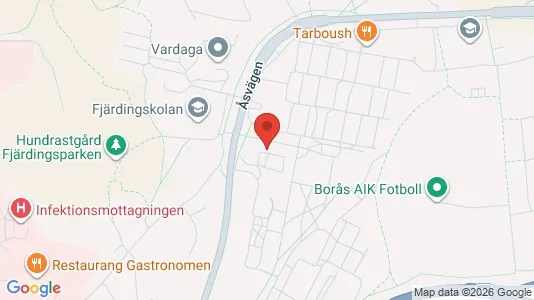 Rooms for rent i Borås - kort over placeringen