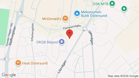 Apartments for rent i Östersund - kort over placeringen
