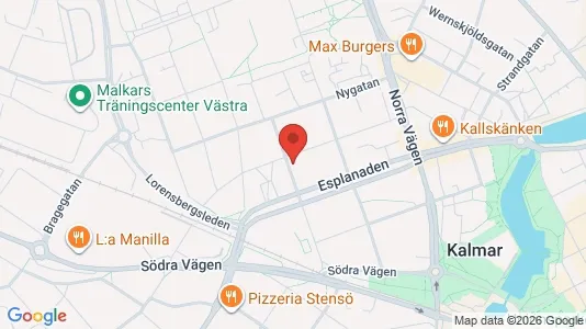 Rooms for rent i Kalmar - kort over placeringen