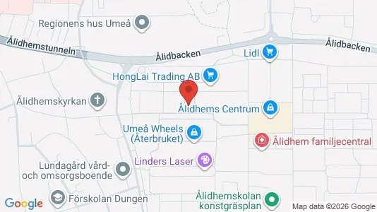 Apartments for rent i Umeå - kort over placeringen