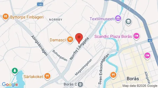 Apartments for rent i Borås - kort over placeringen