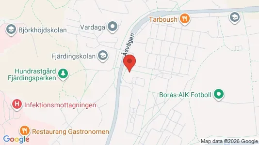 Rooms for rent i Borås - kort over placeringen