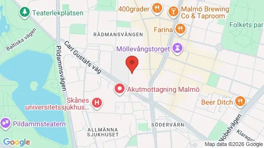 Apartments for rent i Malmö City - kort over placeringen