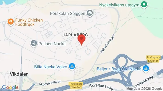 Apartments for rent i Nacka - kort over placeringen