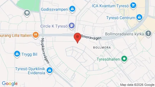 Apartments for rent i Tyresö - kort over placeringen