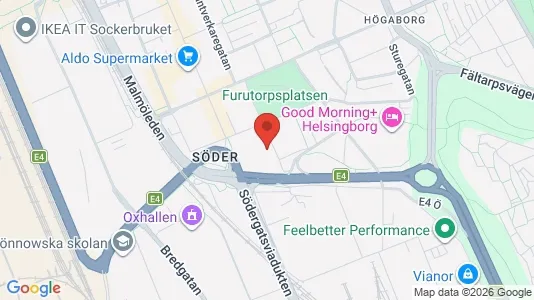 Apartments for rent i Helsingborg - kort over placeringen