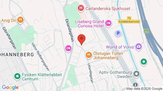 Apartments for rent i Johanneberg - kort over placeringen