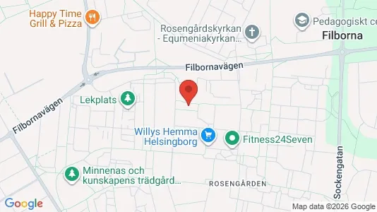 Apartments for rent i Helsingborg - kort over placeringen