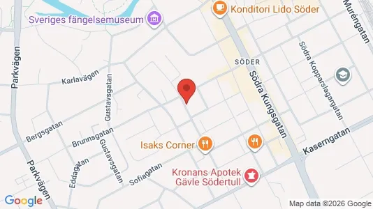 Apartments for rent i Gävle - kort over placeringen