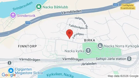 Apartments for rent i Nacka - kort over placeringen