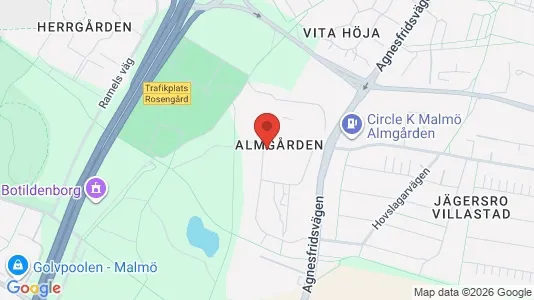 Apartments for rent i Husie - kort over placeringen