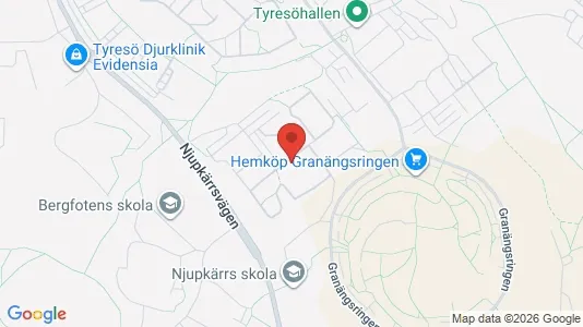 Apartments for rent i Tyresö - kort over placeringen