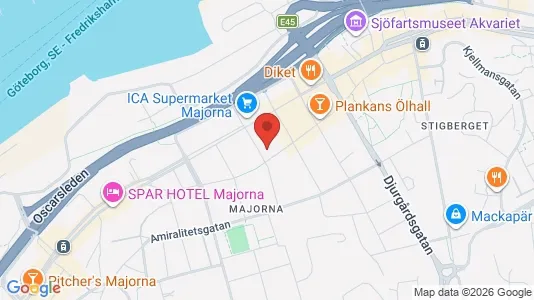 Apartments for rent i Majorna-Linné - kort over placeringen