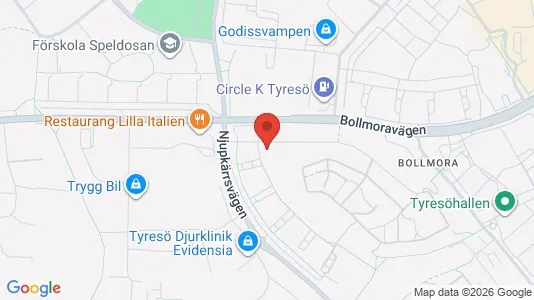 Apartments for rent i Tyresö - kort over placeringen