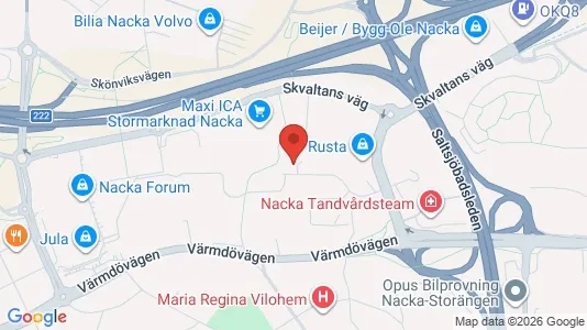 Apartments for rent i Nacka - kort over placeringen
