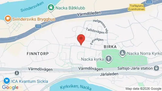 Apartments for rent i Nacka - kort over placeringen