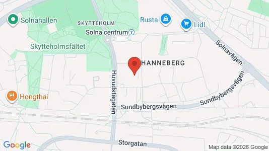 Apartments for rent i Solna - kort over placeringen