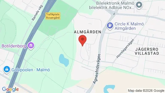 Apartments for rent i Husie - kort over placeringen