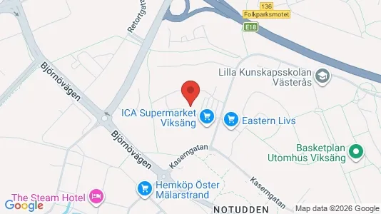 Apartments for rent i Västerås - kort over placeringen