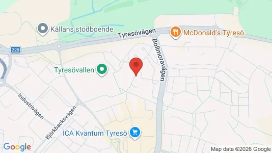 Apartments for rent i Tyresö - kort over placeringen