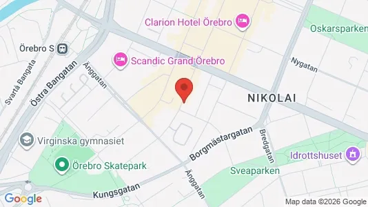 Apartments for rent i Örebro - kort over placeringen