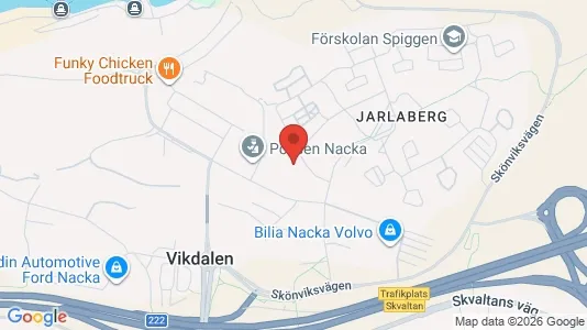 Apartments for rent i Nacka - kort over placeringen
