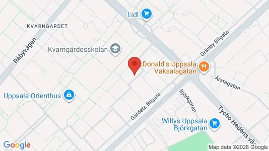 Apartments for rent i Uppsala - kort over placeringen