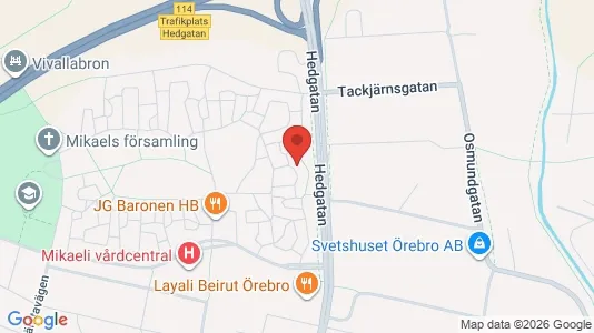 Apartments for rent i Örebro - kort over placeringen