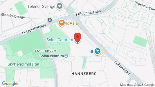 Apartments for rent i Solna - kort over placeringen