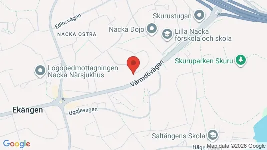 Apartments for rent i Nacka - kort over placeringen