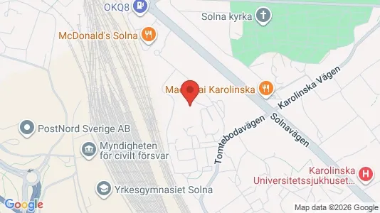Apartments for rent i Solna - kort over placeringen