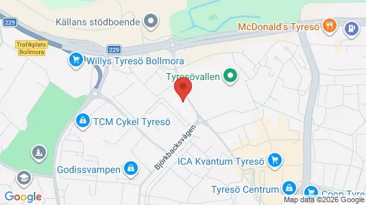 Apartments for rent i Tyresö - kort over placeringen