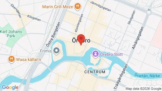 Apartments for rent i Örebro - kort over placeringen