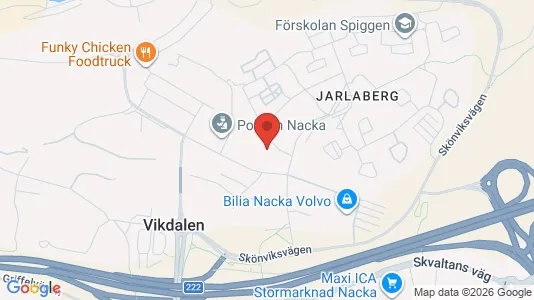 Apartments for rent i Nacka - kort over placeringen