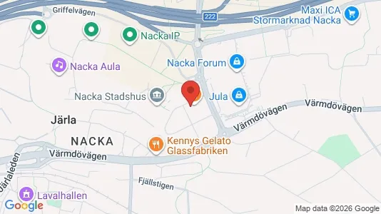Apartments for rent i Nacka - kort over placeringen